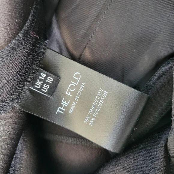 The Fold London Clever Crepe Adelaide Wide Leg Trousers Black UK 14 US 10 - Picture 11 of 11